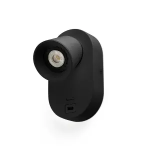 Luminosa Corb Integrated LED Wall Spotlight Wall Light Black