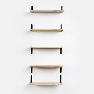 5 Piece Wood Bracket Shelf