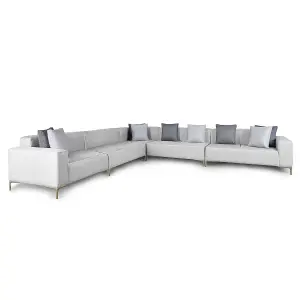 Emelda Grace Cloud Large Corner Sofa - Grey