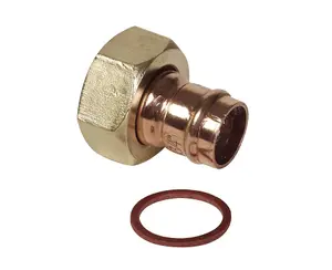 Plumbsure Tap connector BQ28620303 1 Solder ring 15mm