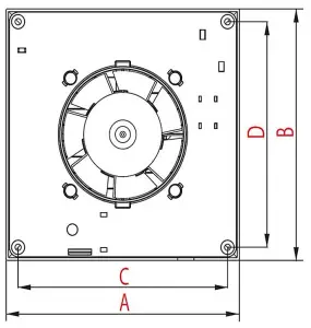 Bathroom Extractor Fan 100mm / 4" with Automatic Shutter & Timer