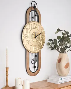 Wall Clock NOBELIUM Metal Gold