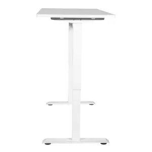 Dellonda Single Motor Height Adjustable Electric Sit & Stand Office Desk - White