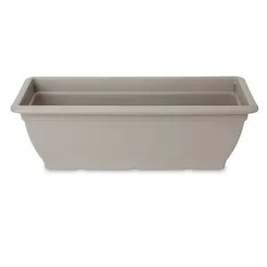 Verve Florus Taupe Plastic Bell Rectangular Trough (H)20cm (W)24.5cm