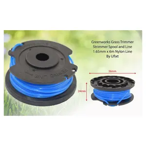 Greenworks Grass Strimmer Trimmer Spool and Line 1.65mm x 6m by Ufixt