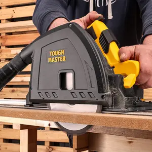 TOUGH MASTER Plunge Track Saw Corded Saw for Wood with 165mm 48T Disc - 1400 Watts (TM-PTS165)