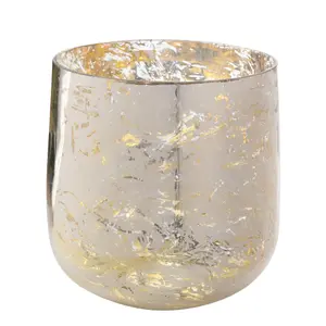 Hestia Gold and Silver Glass Vase - Large