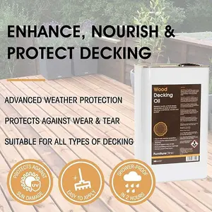 Furniture Clinic Clear Decking Oil, 5L