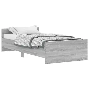 Berkfield Bed Frame Grey Sonoma 90x190 cm Engineered Wood