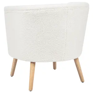 Beliani Modern Armchair ODENZEN Boucle White