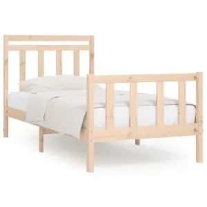 Berkfield Bed Frame Solid Wood Pine 90x200 cm