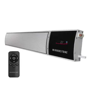 Mirrorstone 3000W Zenos White Wi-Fi Remote Controllable Infrared Bar Heater, Wall/Ceiling Mount, Indoor Electric Heater