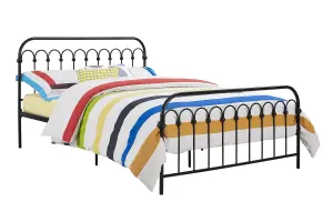 Bright Pop Metal Bed Black, Double