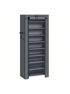 SONGMICS  10 Tier Shoe Rack Cabinet For Up To 27 Pairs Of Shoes Free Standing Storage Organizer 58 X 28 X 160cm