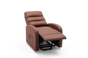 Grace Electric Fabric Single Motor Rise Recliner Lift Mobility Tilt Chair (Brown)