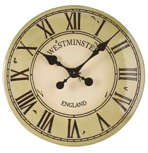 Smart Garden Westminster Tower Garden Wall Clock - 12" Cream - Quartz Accuracy