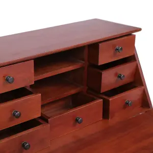 Berkfield Secretary Desk Brown 78x42x103 cm Solid Mahogany Wood