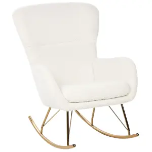 Rocking Chair ANASET Boucle White