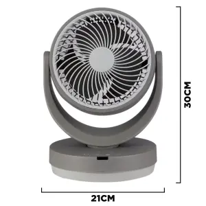 TCP Grey 8" 35W Remote controlled Desk fan