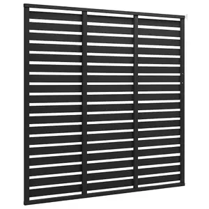 Berkfield Fence Panel WPC 180x180 cm Black