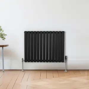 Oval Radiator - 600 x 780mm - Black