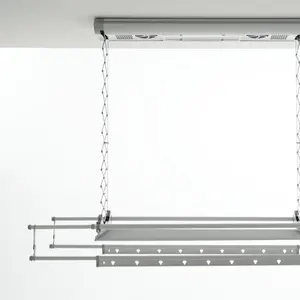 Steel Foldable Wall-Mounted Drying Rack 130cm H x 38cm W x 17cm D