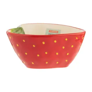 Typhoon Set of 4 World Foods Strawberry Bowl 12cm Ceramic Red