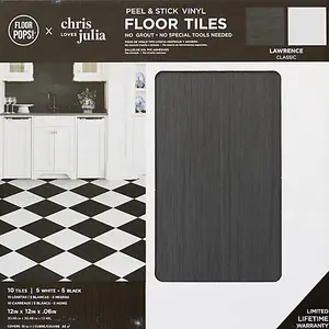 Floor Pops Lawrence Classic Self Adhesive Vinyl Floor Tiles Pack of 10 (0.93sqm)