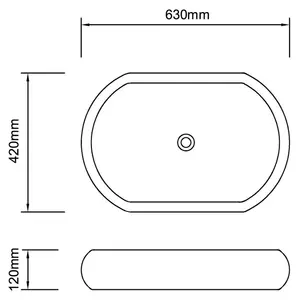 Belfry Bathroom 250mm L Ceramic Oval Countertop Basin Sink White