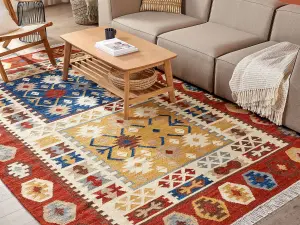 Wool Kilim Area Rug 200 x 300 cm Multicolour VOSKEHAT