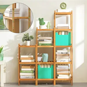 5 Tier Wood Shelf Unit Bookshelf Organizer for Living Room Home 350mm(W)