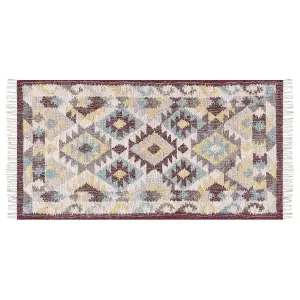 Jute Area Rug 80 x 150 cm Multicolour FENER