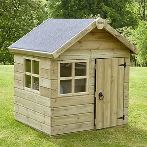 Rebo Orchard 4FT x 4FT Children's Wooden Garden Playhouse - Owl