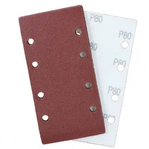 Hook + Loop 1/3 Sheet Sanding Sander Sandpaper Pads 80 Grit 100 Pack