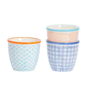 Nicola Spring - Hand Printed Plant Pots - 13.8cm - Floral