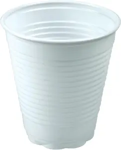 KAV Disposable White Plastic Cups - 7oz Plastic Glasses for Travel, Wedding Party, Picnic, Wine, Cold Drinks, (Pack of 1000)