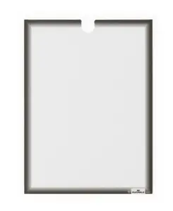 Durable Self Adhesive Easy-Insertion Info Pocket Signage - 5 Pack - A4 Grey