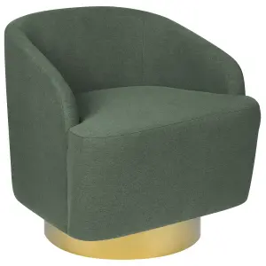 Armchair LAVIK Swivel Fabric Green