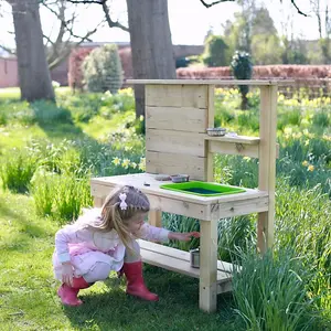 Rebo Muddy Mischief Childrens Outdoor Mud Kitchen Sand Pit - Chamomile