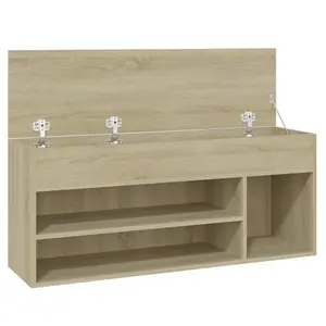 Shoe Bench Sonoma Oak 105x30x45 cm Engineered Wood