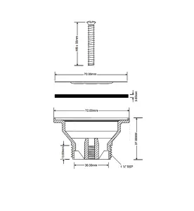 McAlpine BSW9P-F 1.25" Shower Waste