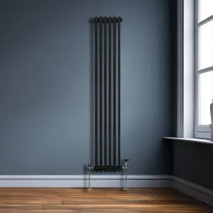 Traditional 2 Column Radiator - 1800 x 292 mm - Black