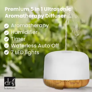 Dr Botanicals Premium 5 In 1 Aromatherapy Aromatic Sandalwood + Rejuvenating Eucalyptus Diffuser Kit