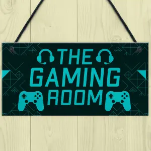 Gaming Room Sign Novelty Gamer Gift Bedroom Man Cave Sign Son Birthday Christmas Gift