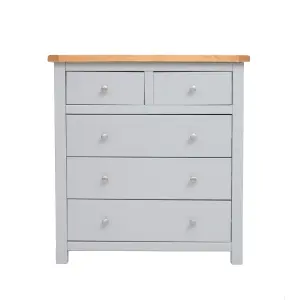 Argenta 5 Drawer Chest of Drawers Chrome Knob