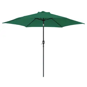 SunDaze Green 2.5M Round Garden Parasol Outdoor Patio Umbrella, Base Weights & Weather Protective Cover