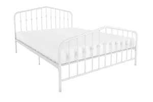 Bushwick Metal Bed White, King