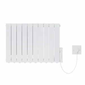 Electric Oil Filled Radiator WiFi Timer Portable Wall Mounted Thermostat Heater White 1800W