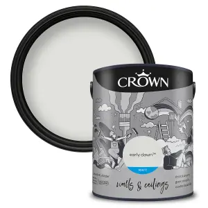 Crown Walls & Ceilings Matt Emulsion Paint Early Dawn - 5L