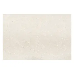 Azure Matt White Concrete Effect Porcelain Outdoor Tile - Pack of 1, 0.54m² - (L)900x(W)600